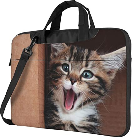 Laptoptasche Laptoptasche 35,6 cm (14 Zoll) Computertaschen Niedlich Lustig Kätzchen Katze Bedruckt Gepolsterte Hülle für Damen Herren