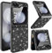 Samsung Galaxy Z Flip 5 Hülle - Glitzer Bling Sparkle Stoßfest Anti-Kratzer 360 Grad Schutzhülle Ultra Dünn Case für Z Flip 5 5G (Schwarz)