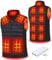 Heated Vest with Battery Pack Unisex Warming Heating Clothes with 3 Heating Levels 15 Heating Zones Electric Heated Vest(M)