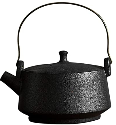 HALAHAI Tetera Hierro Fundido Japonesa Tetera De Porcelana China De Cerámica para El Hogar Y La Oficina De 430 Ml, Tetera, Se Puede Calentar. Tetera Japonesa Hierro (Color : A)