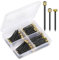 Bilder Nagel, Set mit schweren Wandbildern, Spiegelwandhängematerial, Haken-Set mit Nägeln zum Aufhängen von Bildern für hängende Bilderrahmen Wanddekorationen 90PCS(26+27+35mm lang)