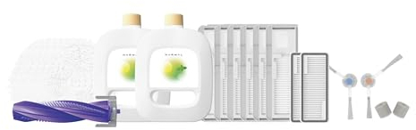 NARWAL Freo X Ultra Original-Zubehörset: 6x Mikrofasertücher, 2x Seitenbürsten, 1x Anti-Wickel-Bürste, 2x HEPA-Filter, 6x 1-Liter-Staubbeutel, 2x Reinigungslösung, 2x Wassertankfilter