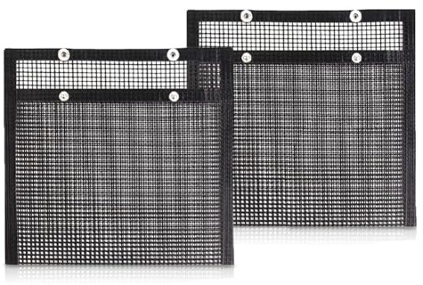 Biwwubik Lot de 2 pour barbecue réutilisables, anti-adhésifs, pour barbecue, poissons, légumes, viande