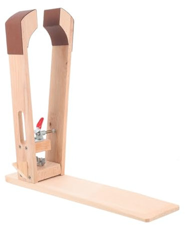 NUOBESTY 1 Set Leather Wood Clamp for Hand Sewing Leather Craft Clamp Desktop Stitch Wood Leather Craft Leather Sewing Wooden Leather Sewing Clamp Clip Stitching Wooden Frame
