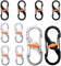 BRISKORE Doppelkarabiner Mini Karabiner, 10 Stück S Karabiner Klein Outdoor Camping Karabinerhaken Klein, Anti Diebstahl & Drop Karabiner Mini aus Edelstahl, Karabiner Schlüsselanhänger für Rucksack