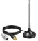 Ancable Antenne 75 Ohm FM/DAB+ Radio Zimmerantenne mit Magnetfuß, UKW Radioantenne Digitale Teleskopantenne für Stereo Radioempfang Tragbaren Radio-Tuner und HiFi-Receiver