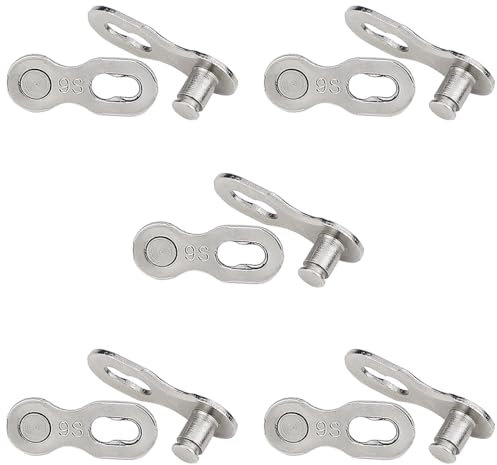 UPIQNG 5Pairs Bicycle Missing Link Bike Chain Links Bicycle Chain Connector Quick Release Bike Magic Joint Connector (9 Speed)
