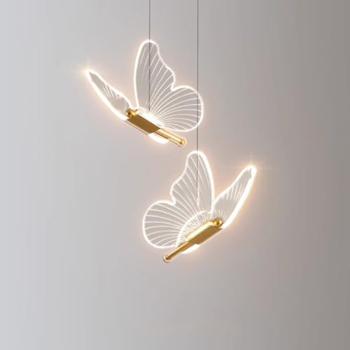 Mengjay Esszimmerlampen Esstischlampe LED Pendelleuchten Höhenverstellbar Designer Hängeleuchte Dreifarbtemperatur Dimmbar LED Hängelampe Wohnzimmer Esstisch Küchen Lampen (A, 2xFlammige)