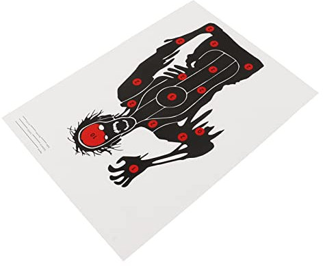 Schießziele Papier, Zielpapiere Bogen Pfeil Jagd Schießen Zubehör 45x32cm 10 Stück Bogenschießen (Zombie-Schädel)