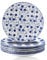 Cerkik Keramik Salatteller Set - 21,6 cm Kleine runde Dessertteller für die Küche Abendessen Pasta Sandwich - Kratzfestes Porzellan Mikrowelle Ofen Spülmaschinenfest - Set von 6 - Vintage Blau