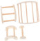 KONTONTY 4pcs Wooden Chicken Ladder Perch Stand for Hens and Birds Training Arch Bridge for Chickens Parrots and Budgies Safe Roosting Toy for Coop Use