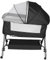 HUOLE Berceau avec Matelas,3 in 1 Berceau Cododo avec Matelas et Moustiquaire,Lits bébé Lit cododo 4 en 1 Berceau cododo bébé 4 Hauteurs Réglables,104 * 52 * 100-110 cm (4 Niveaux de Hauteur) - Noir