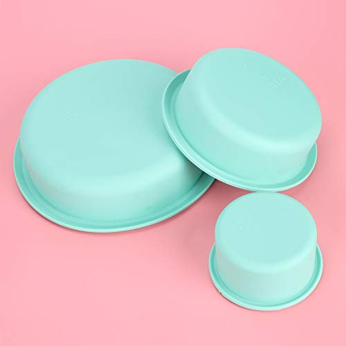 Set di Tortiere Rotonde con Strati in Silicone, Teglia per Pizza, Set di Tortiere Rotonde, Teglia Antiaderente a 3 Livelli, per Compleanni, Matrimoni, Feste, Teglia Rotonda Come