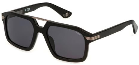 Police Herren Forty 1 Sonnenbrille, schwarz (Shiny Black), 56/19/150