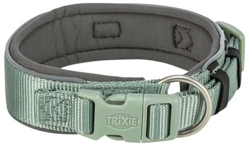 Trixie Premium-Halsband, extra breit, XS-S, Salbei/Graphit