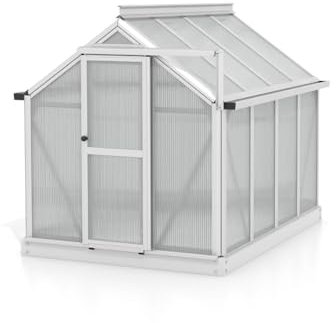 Vitavia Minigewächshaus Merlin, Aluminium eloxiert, HKP ca. 4mm | Wetterfestes & stabiles Treibhaus | Perfekt für Gemüse & Pflanzen | Robust & langlebig