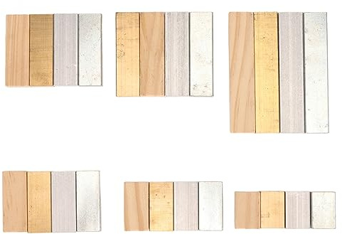 24 Stück Dichte Würfel Set, Wissenschaft Liche Dichte Würfel Dichte Block Set Kupfer Aluminium Eisen Holz Fein Polierdichte Block Set für Bildungs Labor Schule Experiment