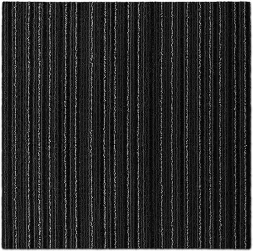 FLOORDIREKT - Piastrelle per tappeti, autoportanti, 1 pezzo, 50 x 50 cm, robusto, per pavimenti in piastrelle, antiscivolo, colore venice, nero-01, 1 pezzi - 50 x 50 cm)
