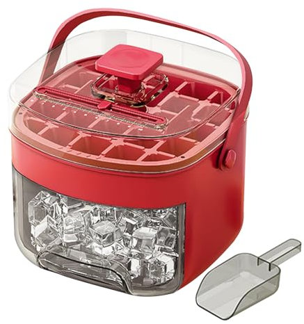 Eiswürfelbehälter Mit Deckel Und Behälter, 48 Eiswürfelformen, Wiederverwendbare Eiswürfelbereiter Für Den Gefrierschrank, Alle Eiswürfel In Einer Presse Herauslösen, Mit Eiskratzer, Antihaft