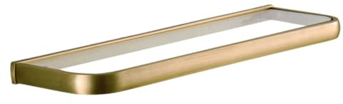 CLISPEED Wandmontiertes Glasregal aus Messing, Einlagig, 50cm, Gold | Glasablage für Badezimmer, Rost und Korrosionsbeständig, Leicht zu Reinigen, für Innenräume und Küche