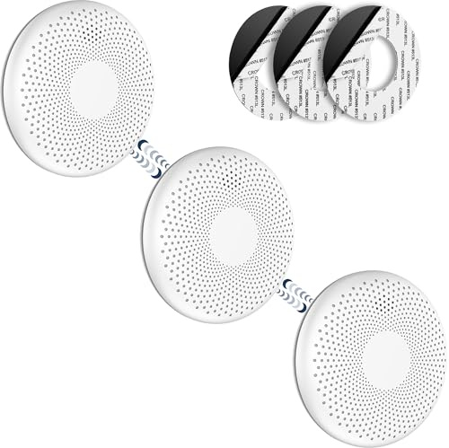 SAVS CS11R Vernetzbarer kombinierter Rauch und CO Melder 3er-Pack – 10 Jahre Batterie – Rauchmelder und Kohlenmonoxid Melder – Extra dünnes Design – Kein LED-Licht – Montage ohne Bohren