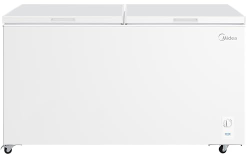 Midea Chest Freezer, White, 508 Litre Capacity, Fast Freeze, 4-Star Rating, 41 dB, Energy Rating E