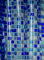 Blue Canyon Rideau de Douche en PVC Motif mosaïque Bleu
