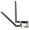 D-Link DWA-582 High-Gain Wi-Fi AC1200 PCIe Wireless Adapter with 2 External Antennas, Black