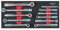 KS TOOLS - 713.2011 - Module clés à pipes débouchées métriques - 11 pièces - clé à pipes hexagonales 6 pans - 8-19 mm - Tête coudée à 90° - module pour servante d'atelier et établi