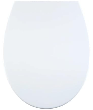 AQUALONA® Premium Thermoplastic Toilet Seat - Soft Close - Hard-Wearing Seat with One Button Hinge Release - Click, Lift & Clean Technology - Top and Bottom Fittings (White - Oval Shaped)