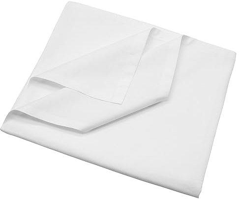 ZOLLNER Linon Bettlaken oder dünne Bettdecke für den Sommer - aus Reiner Baumwolle - 160x280 cm weiß - ohne Gummizug - Hotelqualität