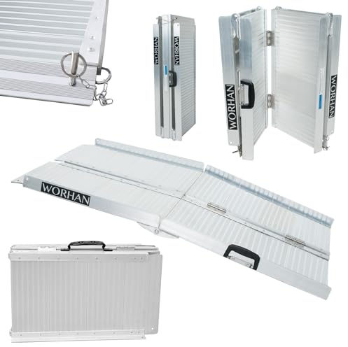 Rollstuhl Rampe klappbar 272kg faltbar Rollstuhlrampe Mobil Aluminium Große Auswahl R4