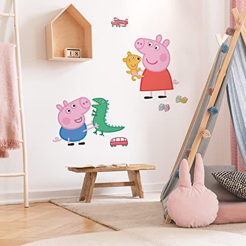 RoomMates rmk3185gm Peppa the Pig George Playtime schälen und Stick Giant Wall Decals