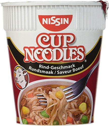 NISSIN Instant Noodles Beef 64 g - Pack of 8