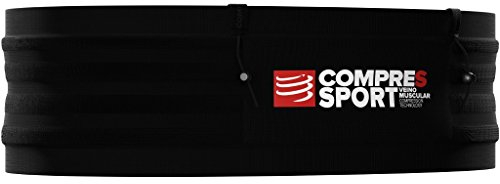 COMPRESSPORT Free Belt Pro XL/XXL - Cinturón de Running para Adultos, Color Negro