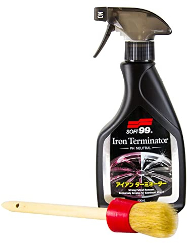 SOFT99 Iron Terminator Wheel Cleaner Rust Remover 500 ml & Rim Brush