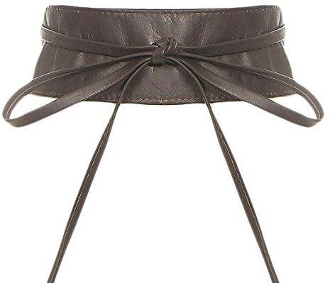 malito – Damen Taillengürtel aus 100% weichem Echtleder – Onesize Bindegürtel mit verstellbarem Taillenband – breiter Wickelgürtel mit Schleife – Hüftgürtel G100 (Dunkelbraun)