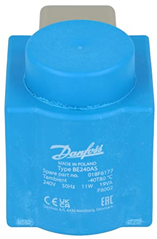 018F6177 | DANFOSS SOLENOID COIL FOR AKV/AKVA VALVES, AC, CLIP ON, DIN SPADE, CONTINUOUS, 50HZ, IP20