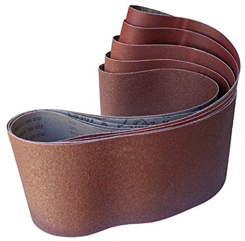 Klingspor Schleifband LS307X – 150 x 1220 mm – Körnung P120 – 5 Stück – für Holz & Metall – reißfeste halbflexible Gewebeunterlage – Profi-Schleifbänder für Bandschleifer