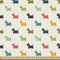 ABAKUHAUS Hundeliebhaber Gewebe als Meterware, Scottish Terrier, Schön Gewebten Stoff für Polster und Wohnaccessoires, 1M (148x100cm), Grün Beige
