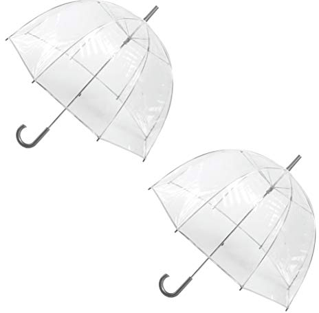 totes Regenschirm für Erwachsene, transparent, mit Kuppeldach, leicht, Wind- und Regenschutz, Adults - 51 Canopy