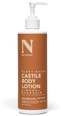 Dr. Natural Castile Body Lotion, Almond, 16 oz – Plant-Based – Paraben-Free, Sulfate-Free, Cruelty-Free – Hergestellt mit Organic Shea Butter – Non-Greasy – Body Lotion for Dry Skin