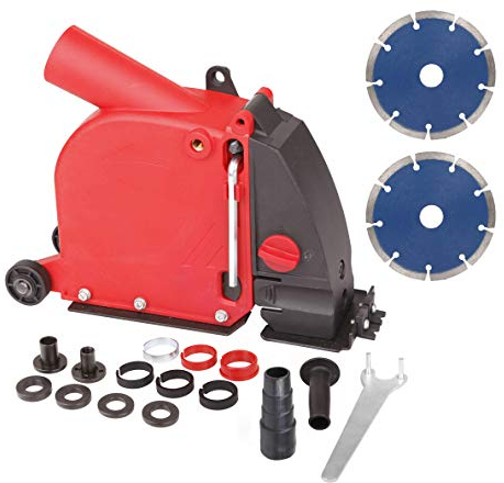 Aidelife Angle Grinder Dust Collection Attachment for Double-Cut Saw,Wall Chaser Dust Shroud 5 inch