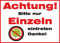 Maskenpflicht Hygiene-Hinweis Aufkleber Achtung Bitte nur Einzeln eintreten! Tür Schau-Fenster Virus 29x20 cm Corona Sticker