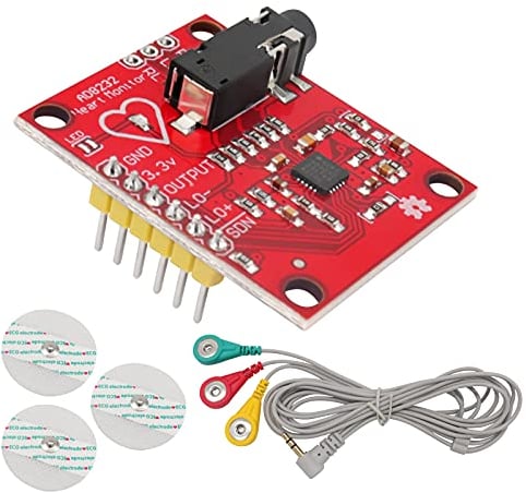 ICQUANZX EKG-Modul AD8232 EKG-Messung Puls Herzfrequenzsensor Modul Kit EKG-Überwachungssensor für Arduino