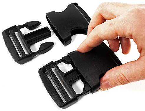 WEST COAST PARACORD Flache Seitenschnallen, robuster Kunststoff, bruchfest, extra dick, Militärqualität, schnalle, passend für 5,1 cm Nylon-Gurt, Rucksack, Gurtband, Boot, 4 Stück