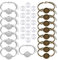BITEFU 16 Stücke Lünette Armband mit 20mm Cabochon Rohlinge,Cabochon Anhänger Armband Tablet Lünette Armreifen Bracelet Verstellbares Armband für DIY Armband Geschenk Schmuckherstellung
