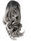 WIG ME UP - JL-3023-171/454 Haarteil Zopf gewellt halblang (35 cm) 1 Steckkamm + Gummizug Grau Mix