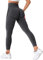 TAYOEA Damen Sport Leggings Blickdicht Yogahose Nahtlos Lange Leggings Slim Fit Fitnesshose Lächeln Kontur Push up Sporthosen Hohe Taille Yoga Lange Leggings Übung Fitness Joggen Dunkelgrau,M