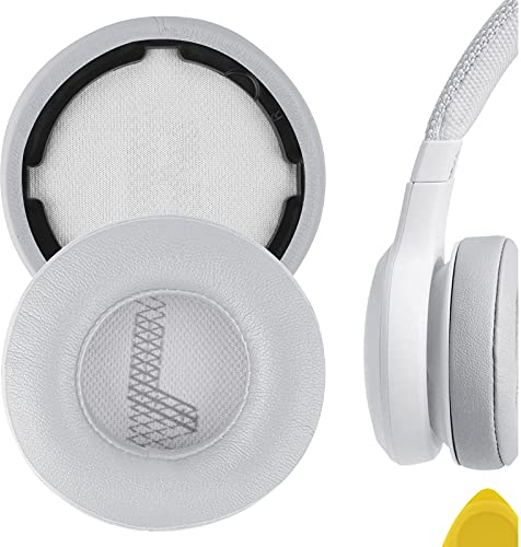 Geekria QuickFit Ersatz-Ohrpolster aus Protein-Leder für JBL Live 400BT Kopfhörer Ohrpolster, Reparaturteile (grau)